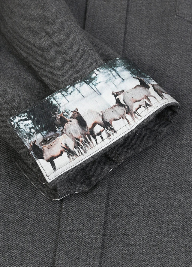 Men's Wildlife Adventure Solid Flannel Shirt