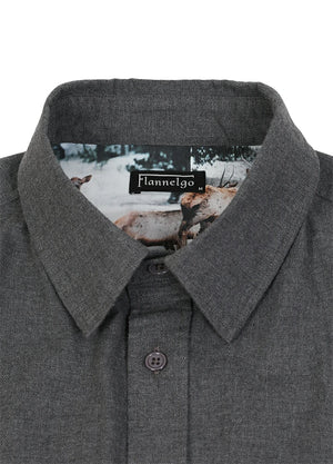 Men's Wildlife Adventure Solid Flannel Shirt