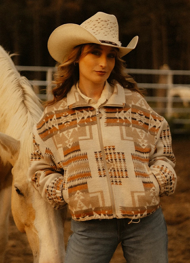Echorize Aztec Cropped Jacket