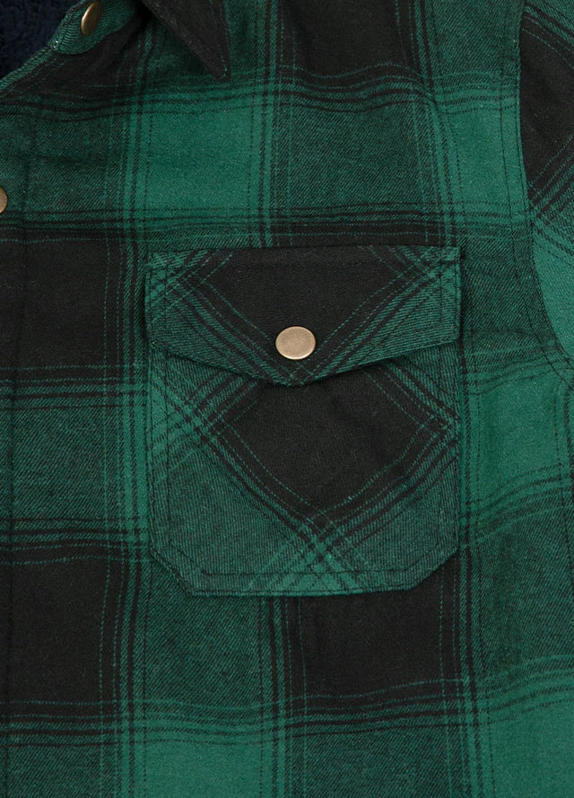 Men's Snap Front Flannel Shirt, Sherpa-Lined Shacket – FlannelGo Men's Snap Front Flannel Shirt, Sherpa-Lined Shacket – FlannelGo