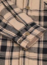Men's Snap Front Sherpa Lined Flannel Shirt Jacket