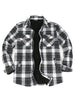 Men's Snap Front Sherpa Lined Flannel Shirt Jacket