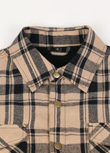 Men's Snap Front Sherpa Lined Flannel Shirt Jacket