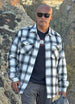 Men's Snap Front Sherpa Lined Flannel Shirt Jacket