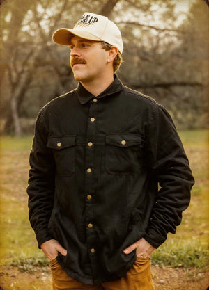 Men's Snap Front Flannel Shirt Jacket, Sherpa-Lined Plaid Shacket