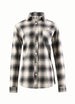 Timetrails Women's Acid Washed Plaid Flannel Shirt