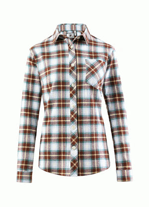 Timetrails Women's Acid Washed Plaid Flannel Shirt