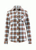 Timetrails Women's Acid Washed Plaid Flannel Shirt