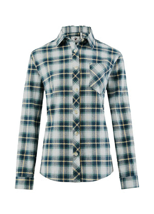 Timetrails Women's Acid Washed Plaid Flannel Shirt