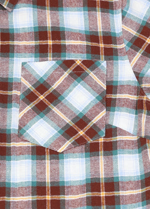 Timetrails Women's Acid Washed Plaid Flannel Shirt