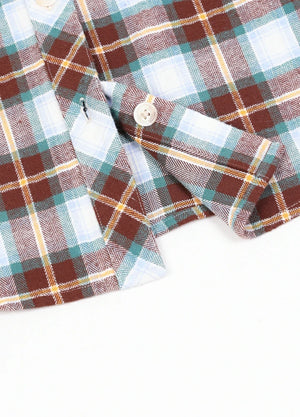 Timetrails Women's Acid Washed Plaid Flannel Shirt