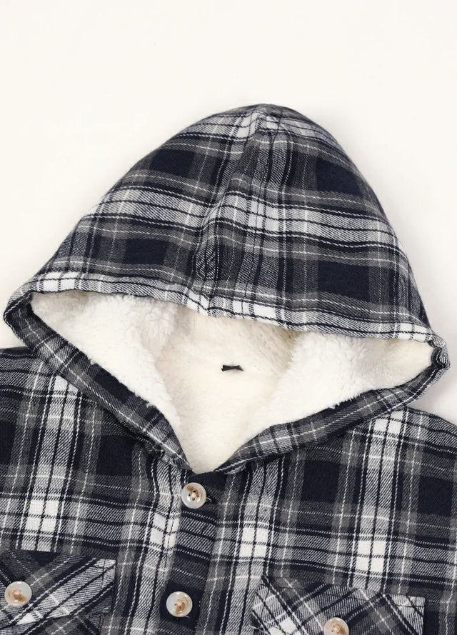 Hooded flannel sherpa hotsell