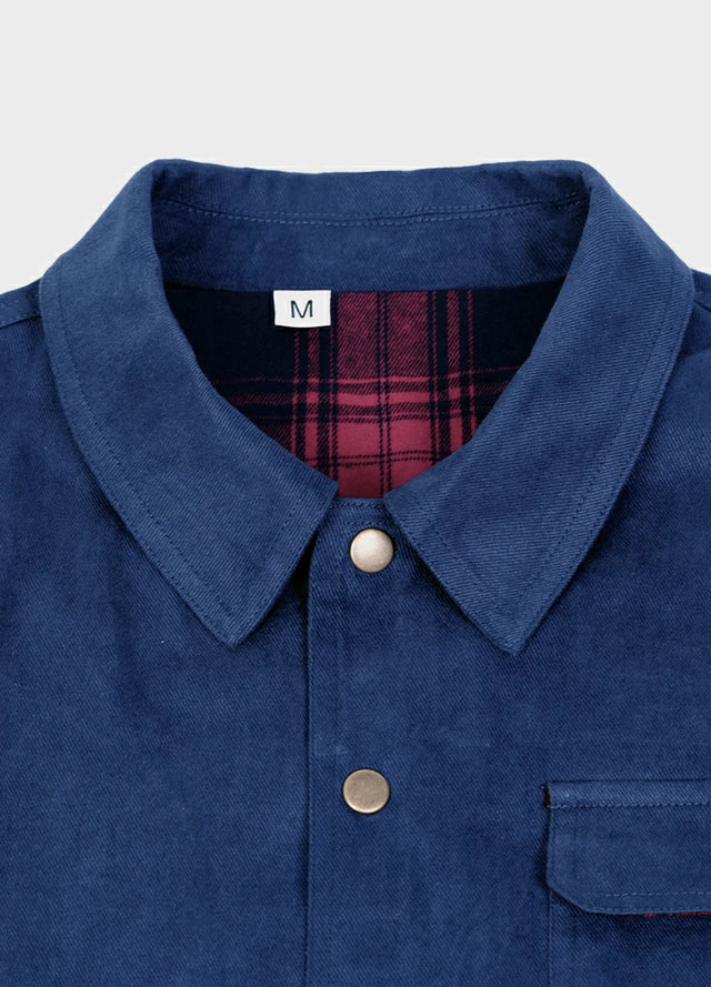 Men’s Breezy Casual Flannel Lined Shirt Jacket