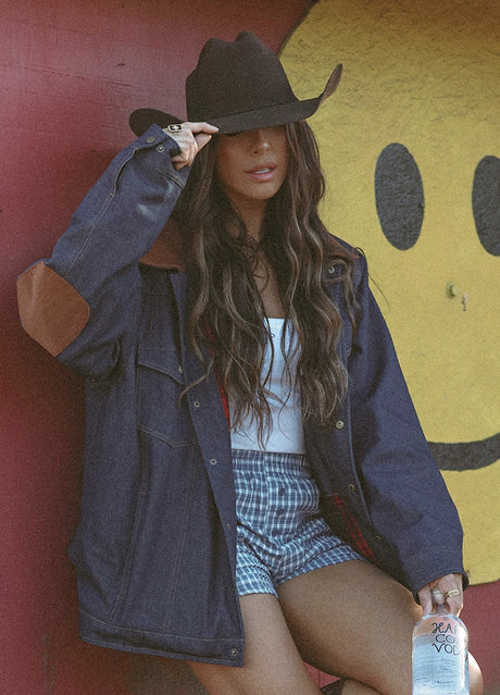 Men's Cowboy Flannel Lined Denim Jacket