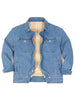 Women's Snap Button Denim Flannel Lined Jacket