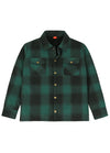 Boys and Girls Sherpa Lined Snap Plaid Shirt Jacket,Flannel Shacket