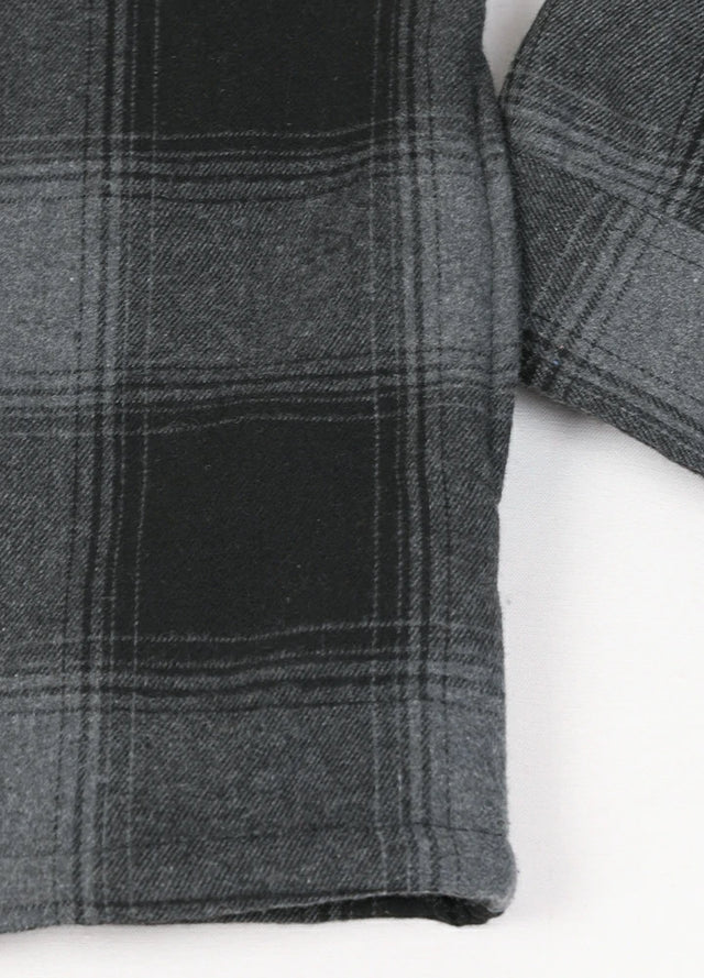 Jungen und Mädchen Sherpa-gefütterte Hemdjacke mit Druckknöpfen, kariert, Flanell-Shacket