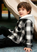 Toddler Boys and Girls Sherpa-Lined Snap Flannel Shirt,Hooded Plaid
