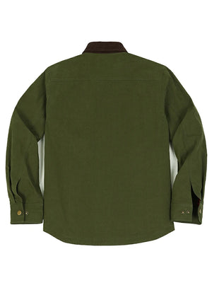 Men's Workwear Inspired Flannel Lined Utility Shacket, 8.3 oz