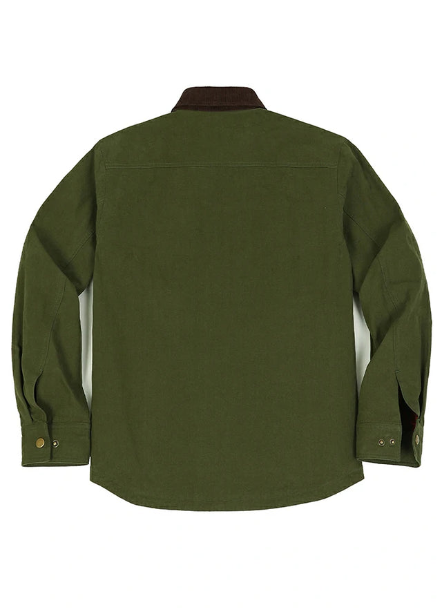 Men's Workwear Inspired Flannel Lined Utility Shacket, 8.3 oz