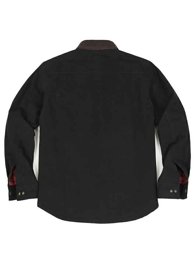 Men's Workwear Inspired Flannel Lined Utility Shacket, 8.3 oz