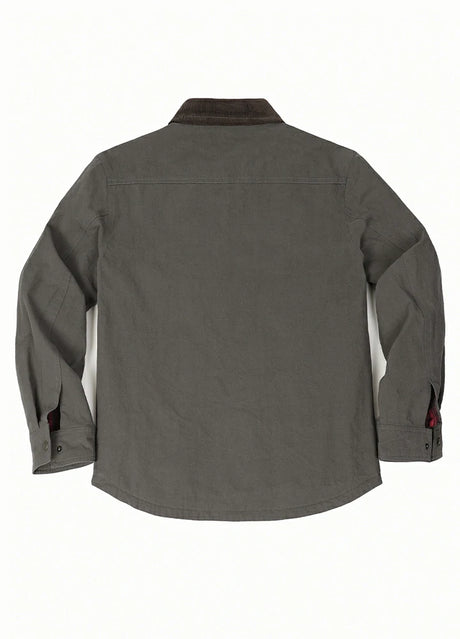 Men's Workwear Inspired Flannel Lined Utility Shacket, 8.3 oz