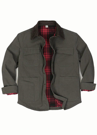Men's Workwear Inspired Flannel Lined Barn Jacket, 8.3 oz