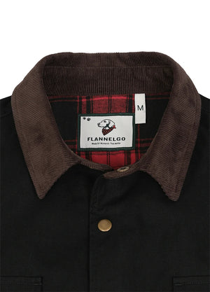 Men's Workwear Inspired Flannel Lined Utility Shacket, 8.3 oz