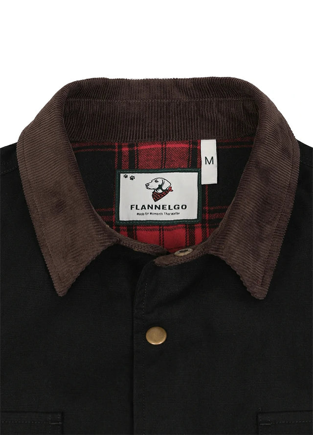 Men's Workwear Inspired Flannel Lined Utility Shacket, 8.3 oz