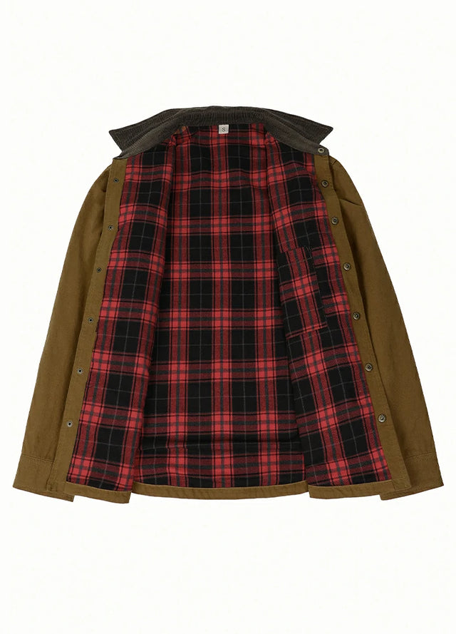 Men's Workwear Inspired Flannel Lined Utility Shacket, 8.3 oz