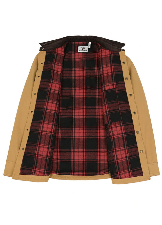 Men's Workwear Inspired Flannel Lined Utility Shacket, 8.3 oz