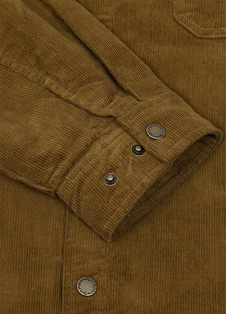 Men's Corduroy Flannel Lined Shirt Jacket,Utility Shacket