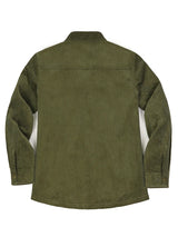 Women's Boyfriend Fit Flannel-Lined Long-Sleeve Corduroy Shirt Jacket