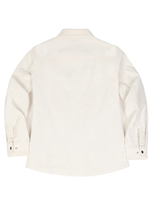 Women's Boyfriend Fit Flannel-Lined Long-Sleeve Corduroy Shirt Jacket