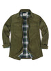 Women's Boyfriend Fit Flannel-Lined Long-Sleeve Corduroy Shirt Jacket