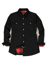 Women's Boyfriend Fit Flannel-Lined Long-Sleeve Corduroy Shirt Jacket