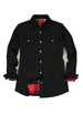 Women's Boyfriend Fit Flannel-Lined Long-Sleeve Corduroy Shirt Jacket