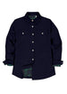 Women's Boyfriend Fit Flannel-Lined Long-Sleeve Corduroy Shirt Jacket