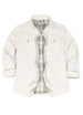 Women's Boyfriend Fit Flannel-Lined Long-Sleeve Corduroy Shirt Jacket
