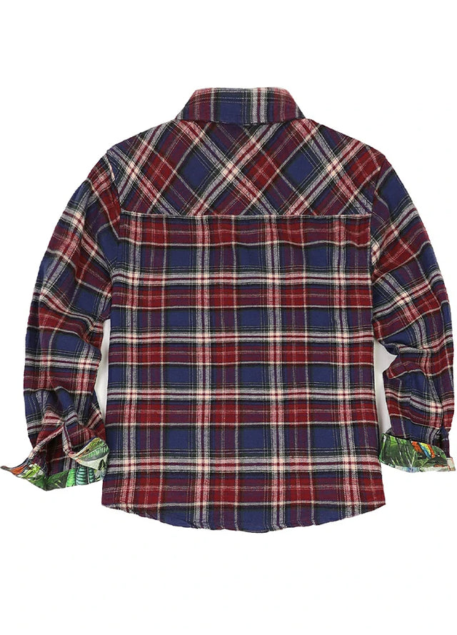 Men's Wildlife Adventure Flannel Plaid Shirt