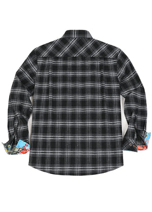 Men's Wildlife Adventure Flannel Plaid Shirt