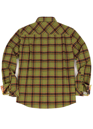Men's Wildlife Adventure Flannel Plaid Shirt
