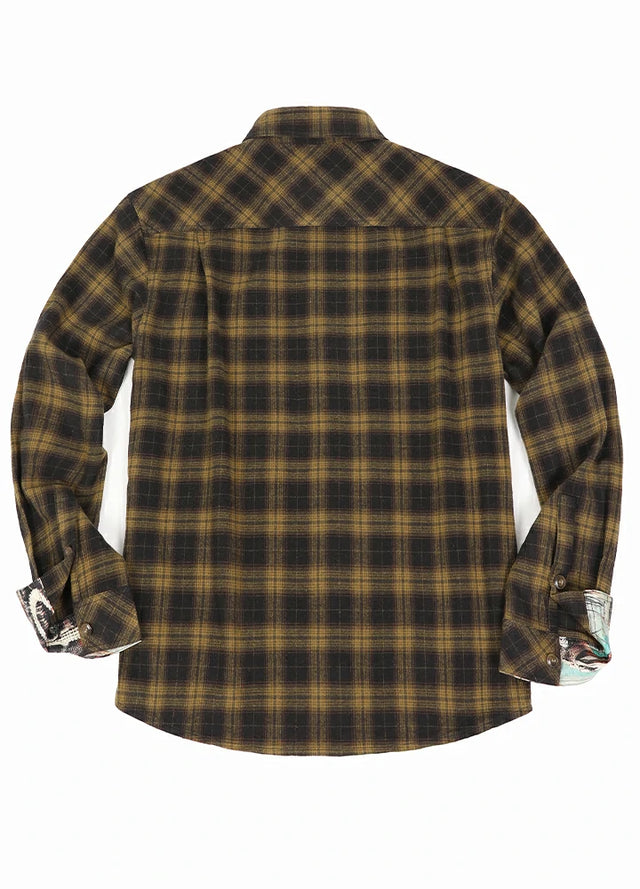 sage green dress with flowers Rockmount Men's Plush Flannel Plaid Western Shirt in Green & Turquoise main image 1