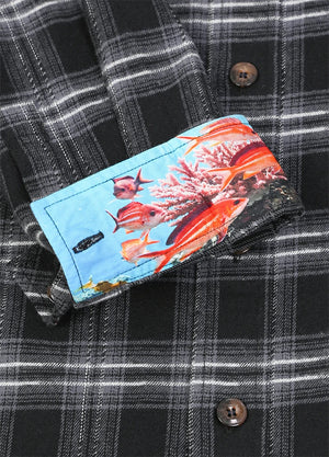 Men's Wildlife Adventure Flannel Plaid Shirt