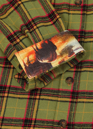 Men's Wildlife Adventure Flannel Plaid Shirt