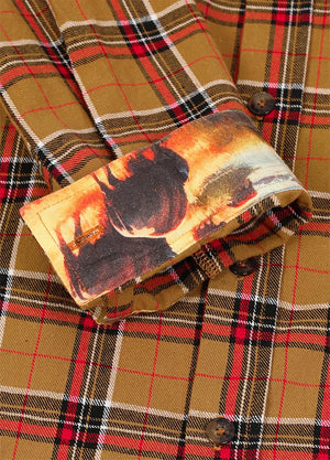 Men's Wildlife Adventure Flannel Plaid Shirt
