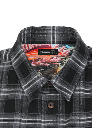 Men's Wildlife Adventure Flannel Plaid Shirt
