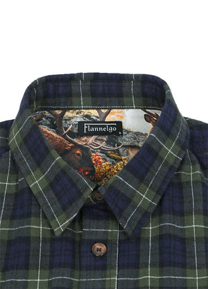 Men's Wildlife Adventure Flannel Plaid Shirt