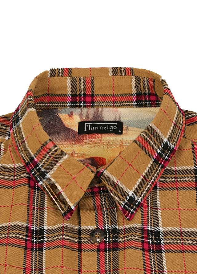 Men's Wildlife Adventure Flannel Plaid Shirt