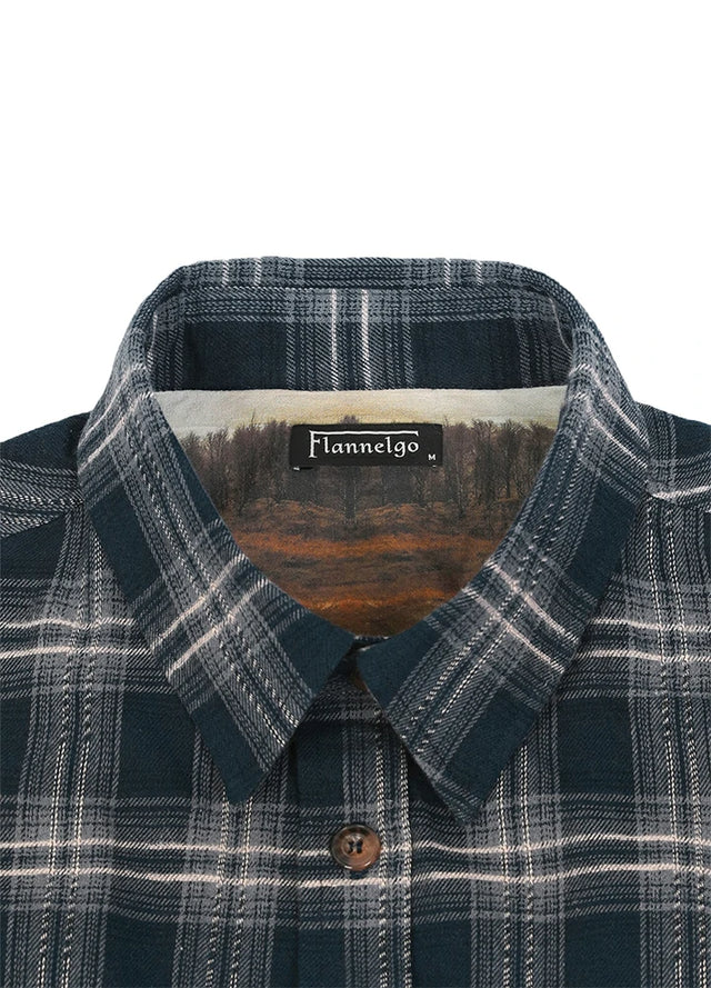 Men's Wildlife Adventure Flannel Plaid Shirt